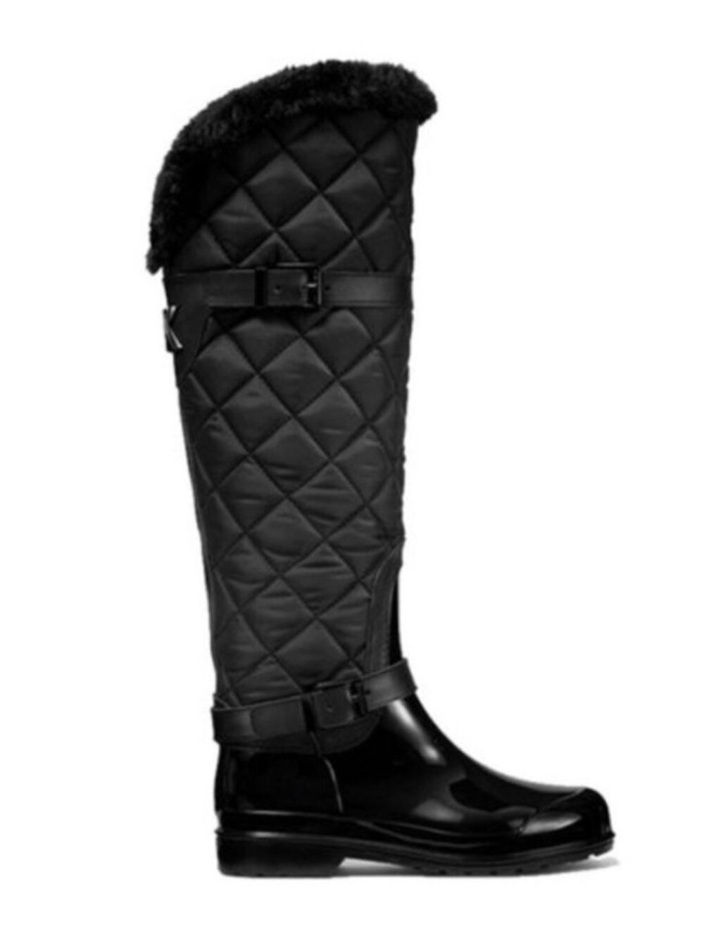 New Michael Kors Quilted Shearling Winter Belted Boots- Size 7- (fits like 8)